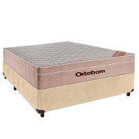 Cama Box Perola Casal + Colchão Molas Ensacadas Airtech Ortobom - 1