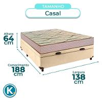 Cama + Bau Blindado E Colchão D33 Casal - Maxsono Paropas - 3
