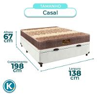 Conjunto Cama Box Bau Blindado Casal + Colchão D26 Ortophedic Sankonfort - 3