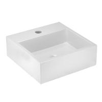 Cuba De Apoio Banheiro Topazio Pedra 35x35cm Branco Standard - 1