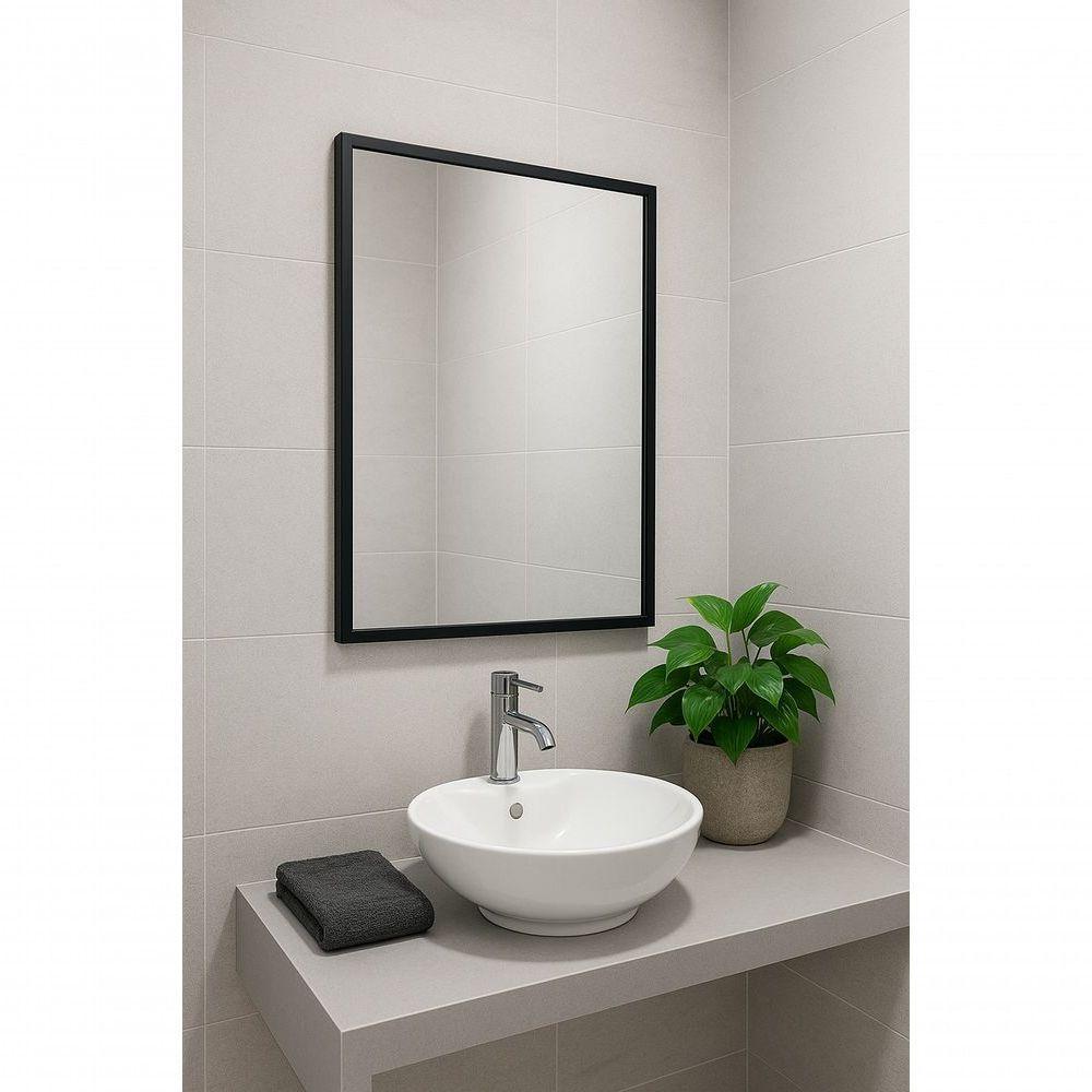 Espelheira Iron 64x55 Cm Preto Fosco - 2