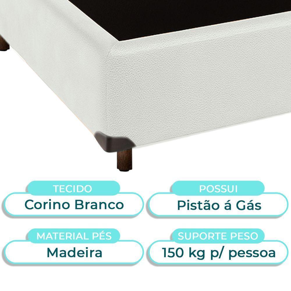 Cama Box Solteiro Branco Nature 88x188 - 2
