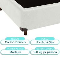 Cama Box Solteiro Branco Nature 88x188 - 2