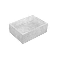 Cuba De Apoio Banheiro Quartzo Pedra 40x30cm Concreto - 1