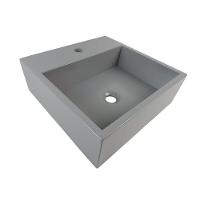 Cuba De Apoio Banheiro Onix Pedra 40x40cm Chumbo Fosco - 1