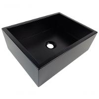 Cuba De Apoio Banheiro Rubi Pedra 40x30cm Preto Fosco - 1