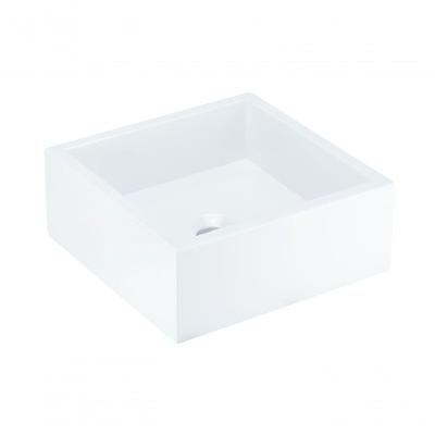 Cuba De Apoio Banheiro Pérola Pedra 30x30cm Branco Standard