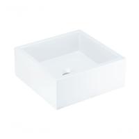 Cuba De Apoio Banheiro Pérola Pedra 30x30cm Branco Standard - 1