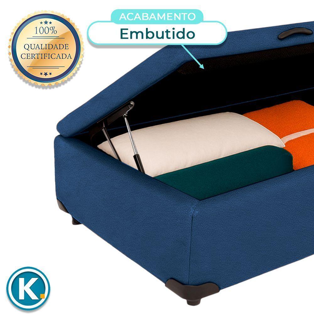 Cama Box Baú Solteiro Azul Nature 88x188 - 3