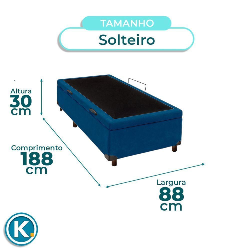 Cama Box Baú Solteiro Azul Nature 88x188 - 4