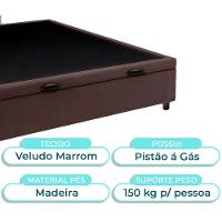 Cama Box Baú Casal Marrom Nature 138x188 - 2