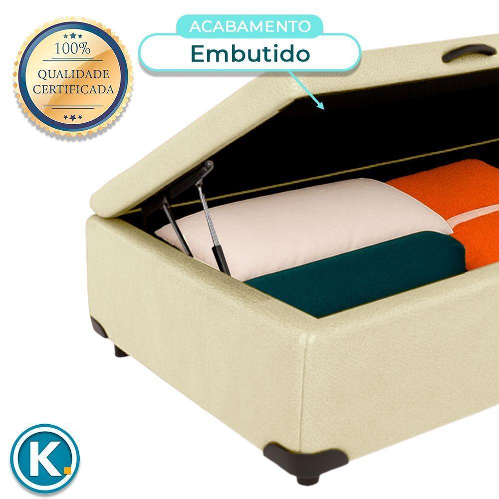 Cama Box Baú Solteiro Bege Nature 88x188 - 3