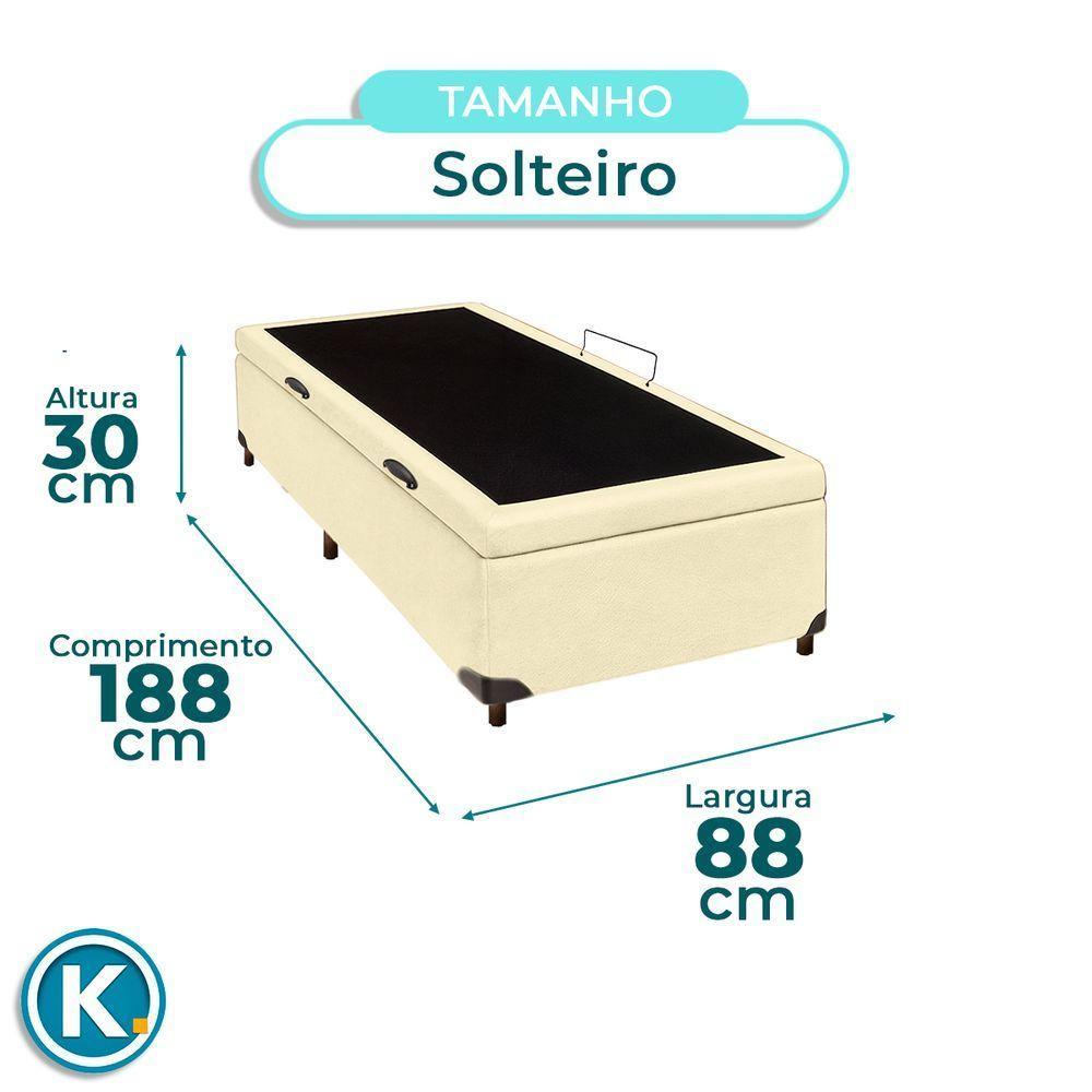 Cama Box Baú Solteiro Bege Nature 88x188 - 4