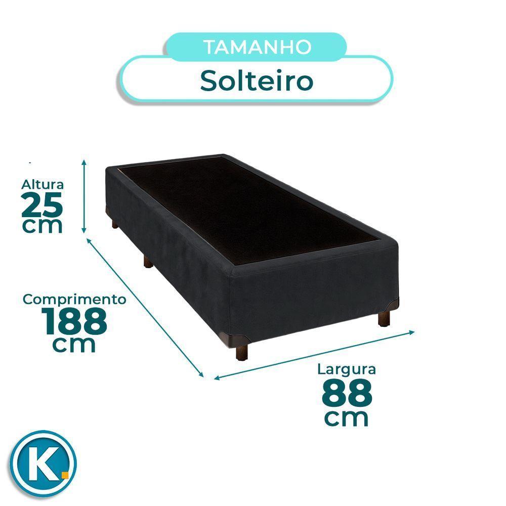 Cama Box Solteiro Cinza Nature 88x188 - 4