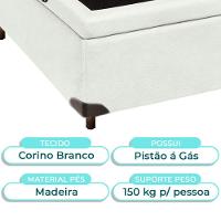 Cama Box Bau Solteiro Blindado Nature Branco 88x188 - 5