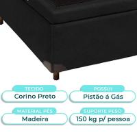 Cama Box Baú Solteiro Preto Nature 88x188 - 2