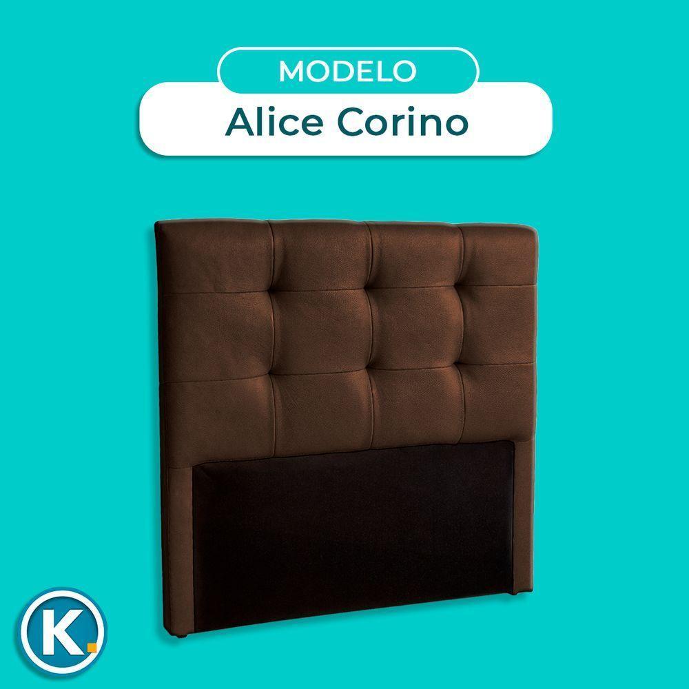 Cabeceira Estofada Queen Alice Nature Material Sintético Marrom 158x136 - 4