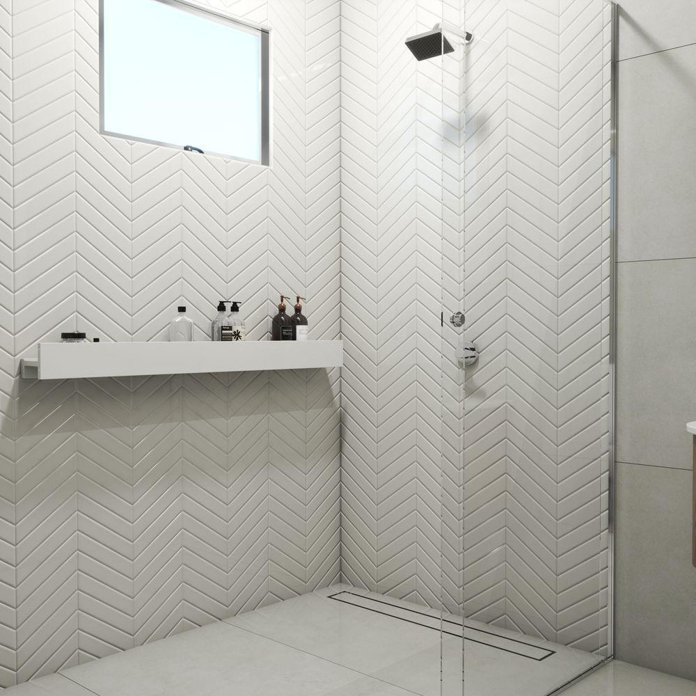 Porta Shampoo Linear 120cm Branco Standard - 4