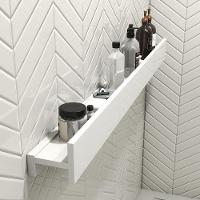 Porta Shampoo Linear 120cm Branco Standard - 3