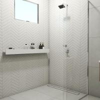 Porta Shampoo Linear 120cm Branco Standard