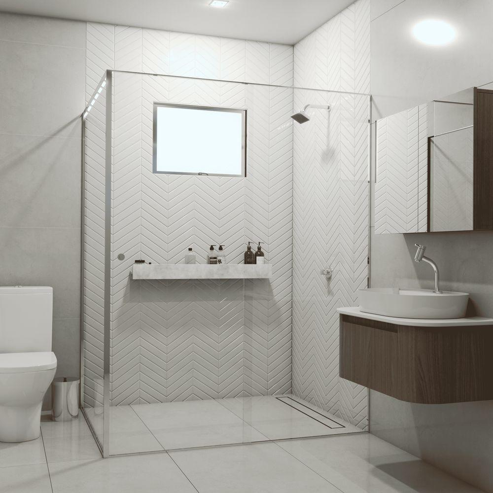 Porta Shampoo Linear 100cm Concreto - 4