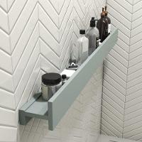 Porta Shampoo Linear 120cm Chumbo Fosco