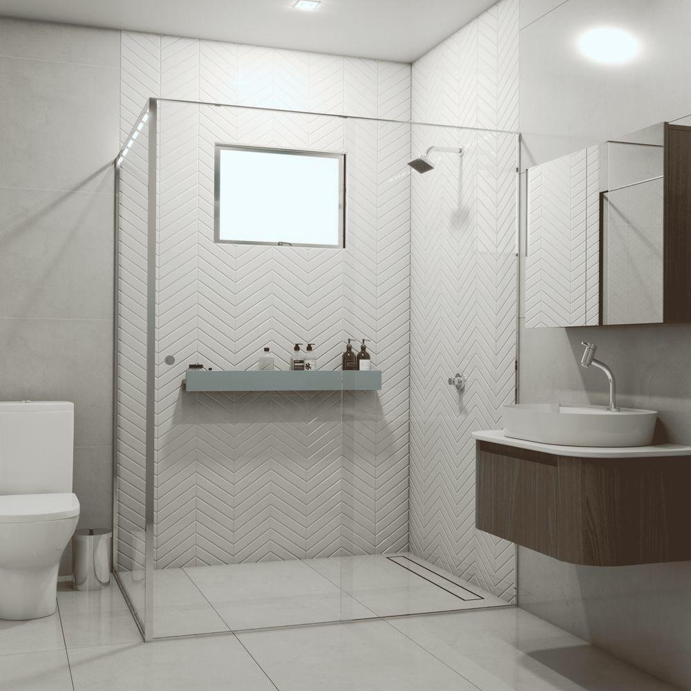 Porta Shampoo Linear 100cm Chumbo Fosco - 4