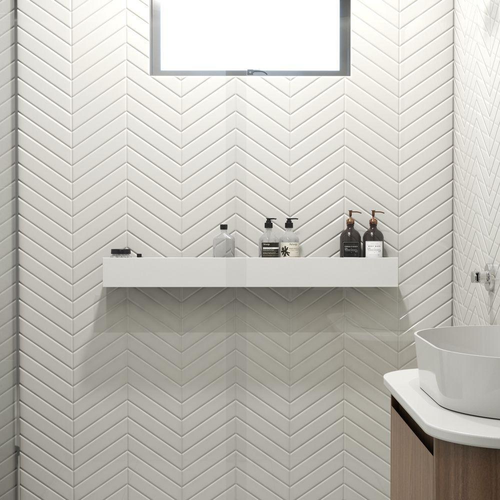 Porta Shampoo Linear 100cm Branco Standard - 2