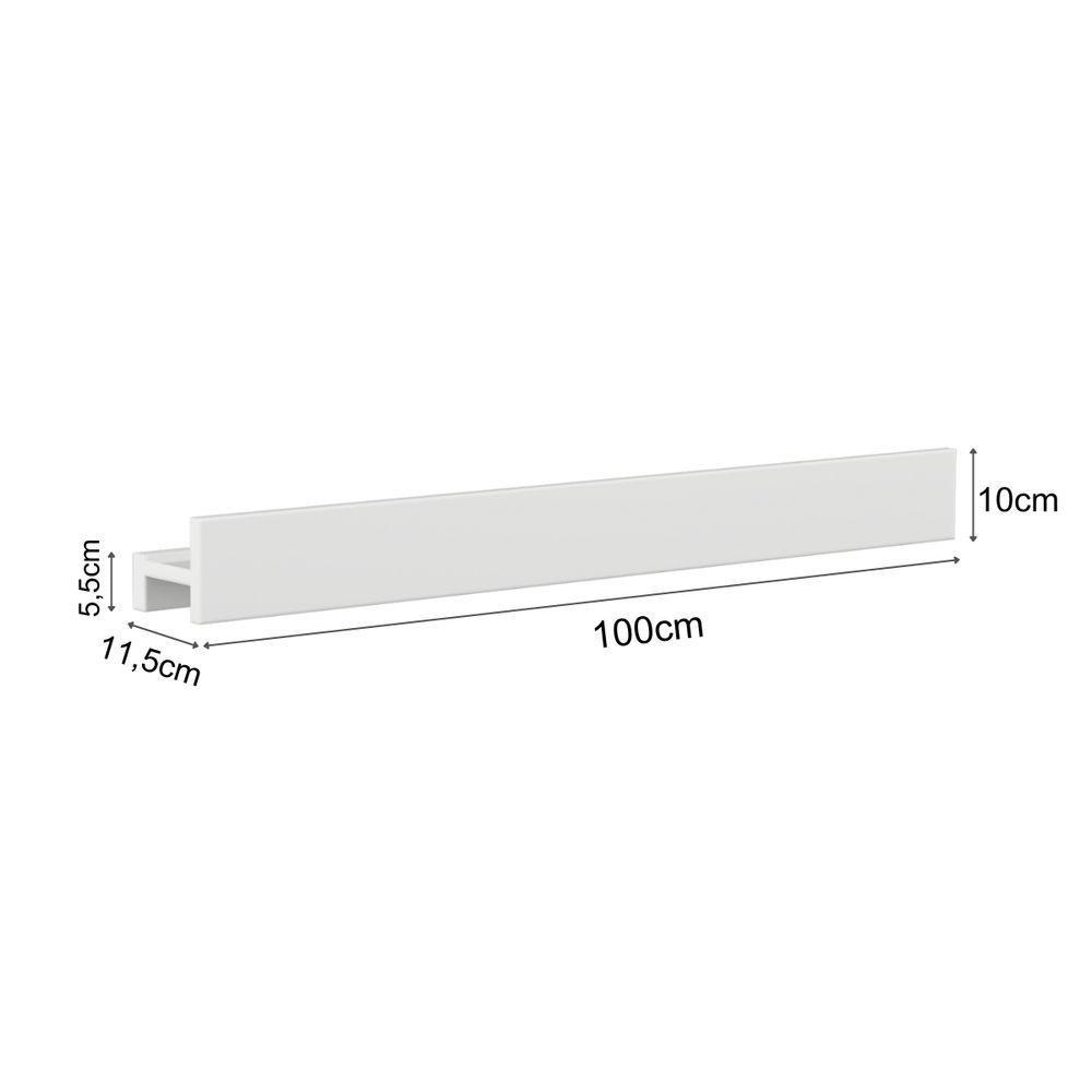 Porta Shampoo Linear 100cm Branco Standard - 6