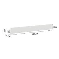 Porta Shampoo Linear 100cm Branco Standard - 6