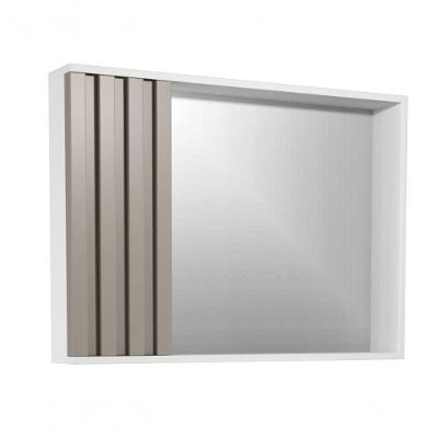 Espelheira Ripado 80 Cm Branco/santiago