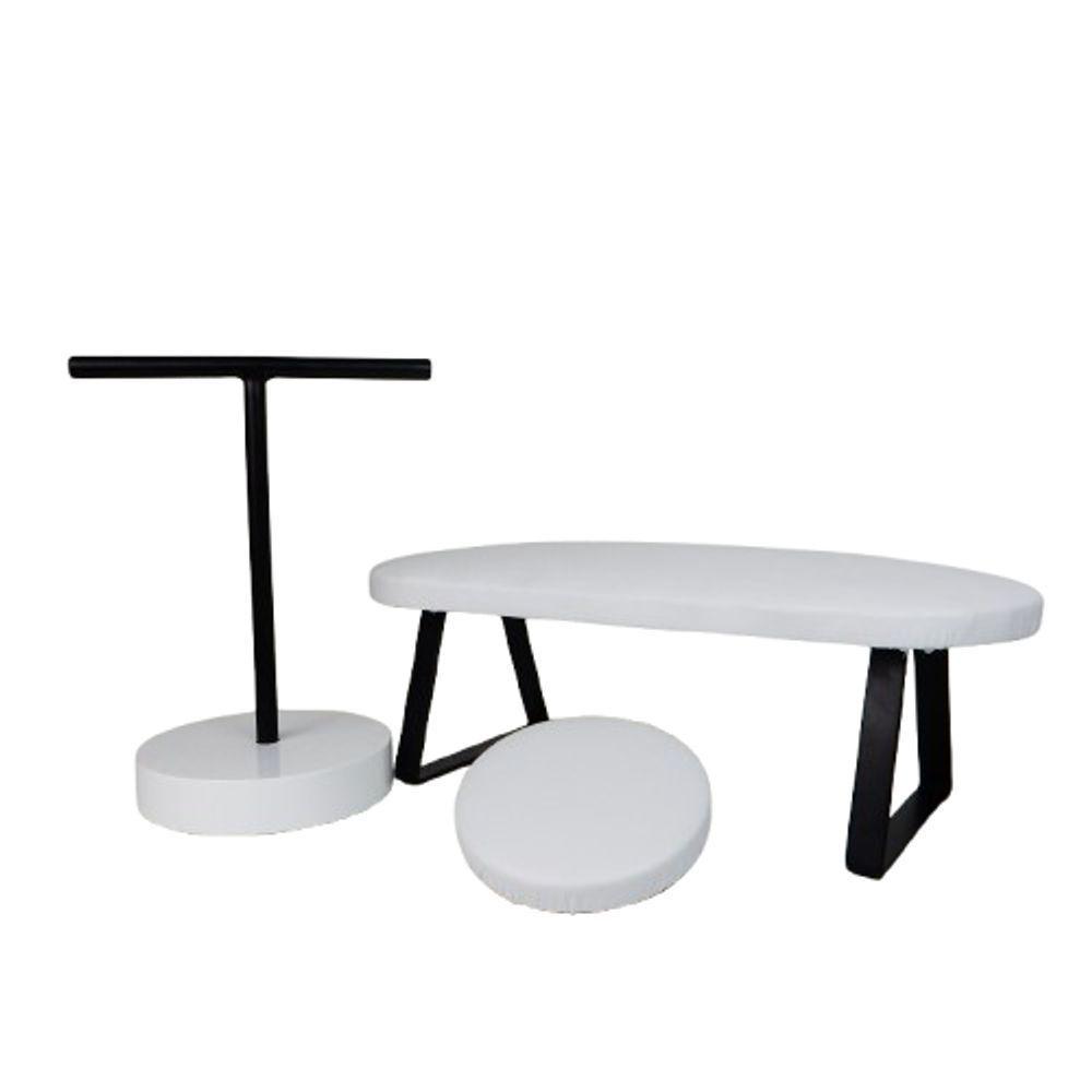 Kit De Apoio Para Mãos E Cotovelo + Expositor Para Manicure Preto - 1