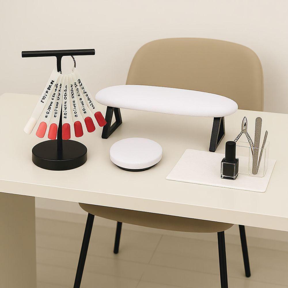 Kit De Apoio Para Mãos E Cotovelo + Expositor Para Manicure Preto - 2