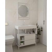 Espelheira De Banheiro Iron Cicle 70x55 Cm Branco - 2