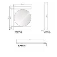 Espelheira De Banheiro Iron Cicle 70x55 Cm Branco - 3