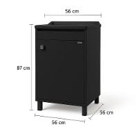 Gabinete De Mdf Com Tanque Astra 40 Litros Preto Fosco - 3