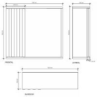 Espelheira Ripado 60 Cm Branco/santiago - 3