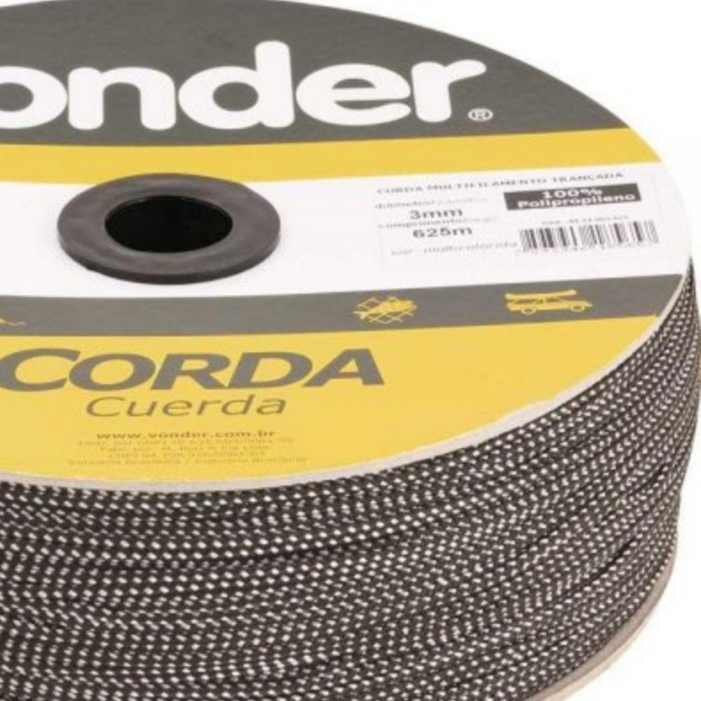 Corda Trançada 3mmx625m 2,7kg Amarela Vonder - 3