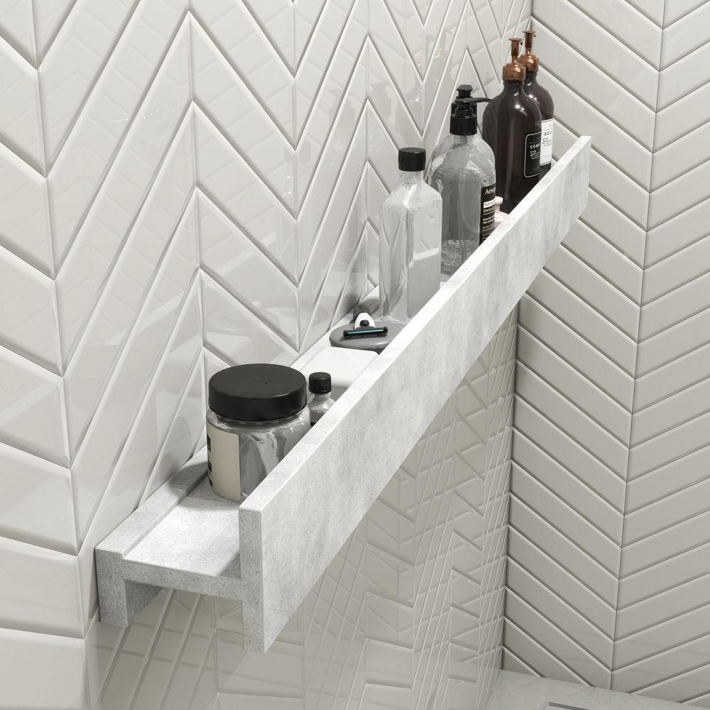 Porta Shampoo Linear 120cm Concreto - 2