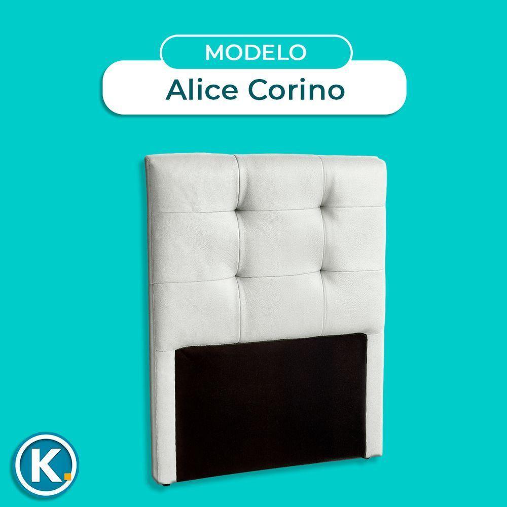 Cabeceira Estofada Solteiro Alice Nature Material Sintético Branco 88x136 - 3