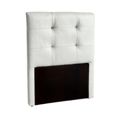 Cabeceira Estofada Solteiro Alice Nature Material Sintético Branco 88x136