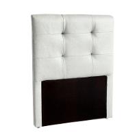 Cabeceira Estofada Solteiro Alice Nature Material Sintético Branco 88x136 - 1