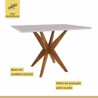 Conjunto Sala De Jantar Com Mesa Donna E 4 Cadeiras Rainha Madeira Maciça Natural/off White Nesher - 2