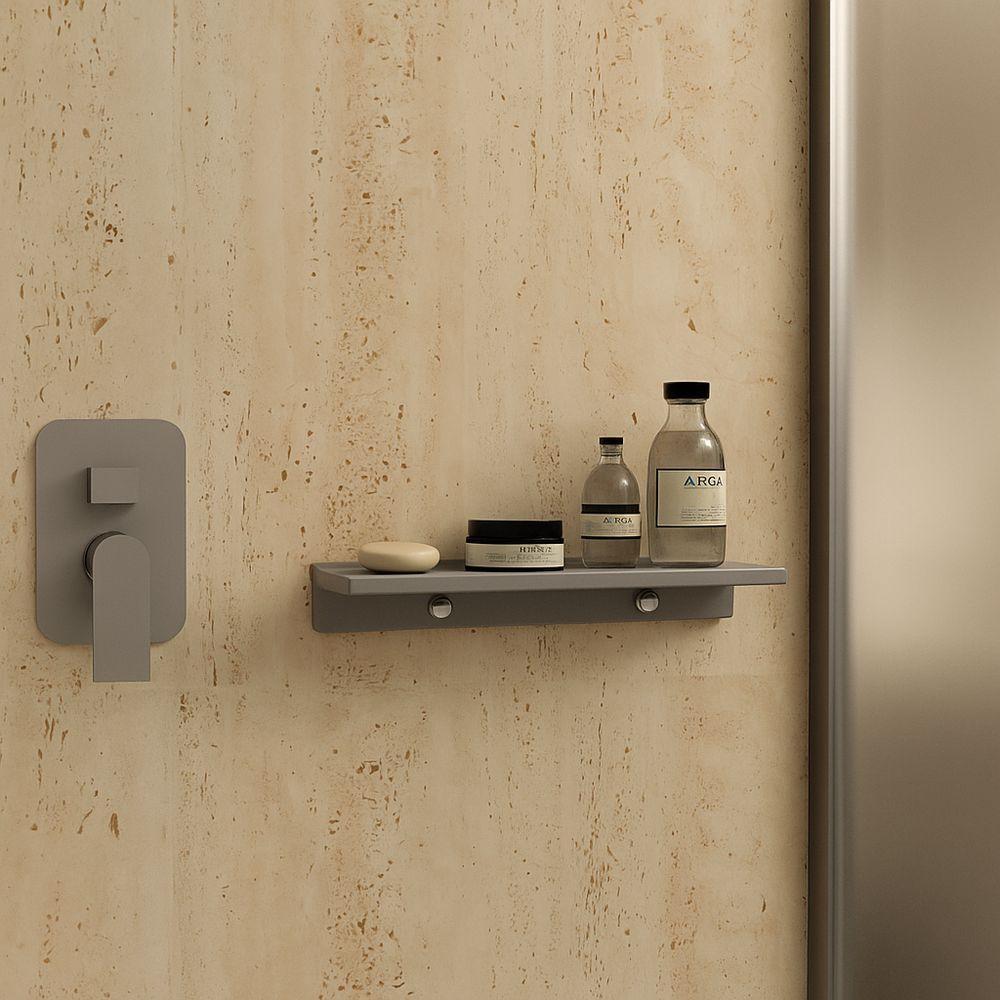 Prateleira Porta Shampoo Slim 40cm Concreto - 2