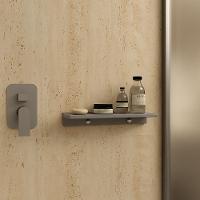 Prateleira Porta Shampoo Slim 40cm Concreto - 2