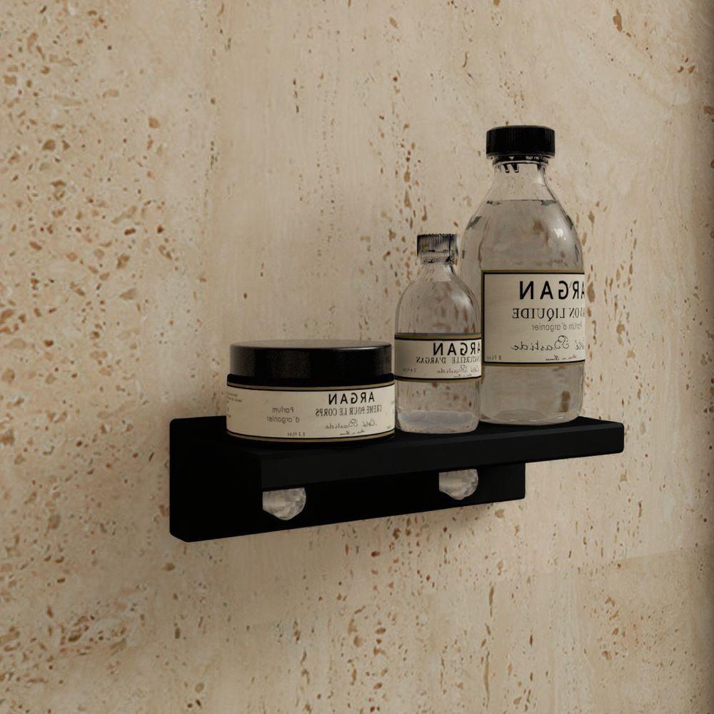 Prateleira Porta Shampoo Slim 20cm Preto Fosco - 2