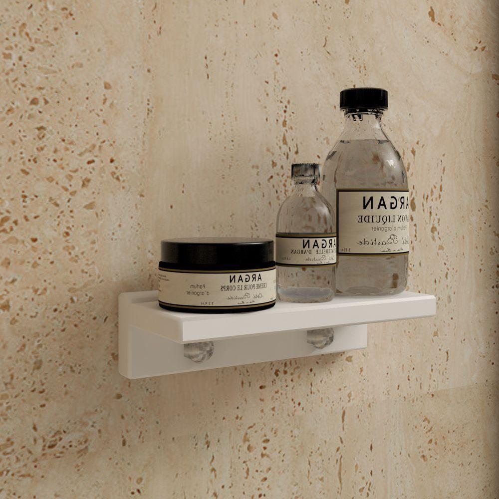 Prateleira Porta Shampoo Slim 20cm Branco Standard - 2