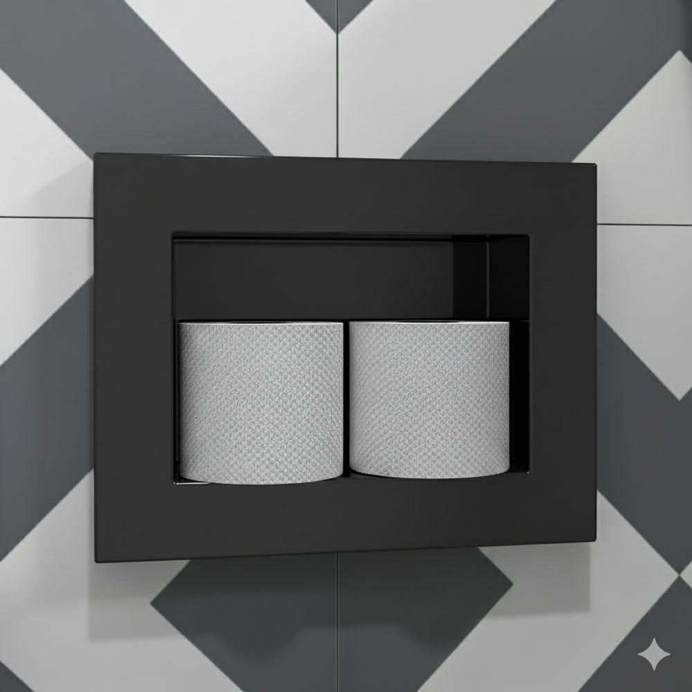 Nicho Porta Papel 23x31cm Preto Fosco - 2