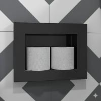 Nicho Porta Papel 23x31cm Preto Fosco - 2