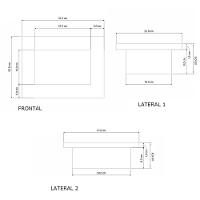 Nicho Porta Papel 23x31cm Preto Fosco - 3